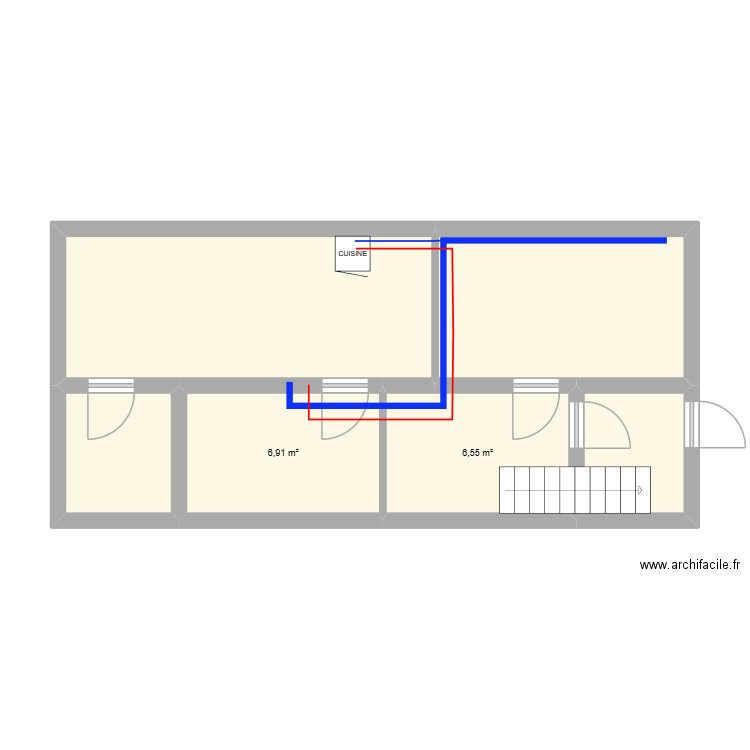 ANASTASOVA. Plan de 6 pièces et 47 m2