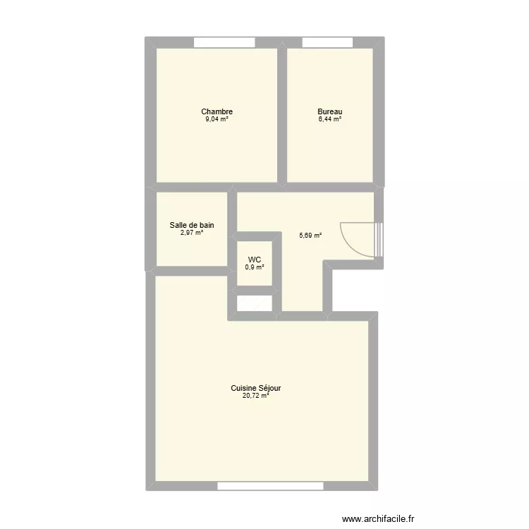 259 hardelot. Plan de 7  et 46 m²