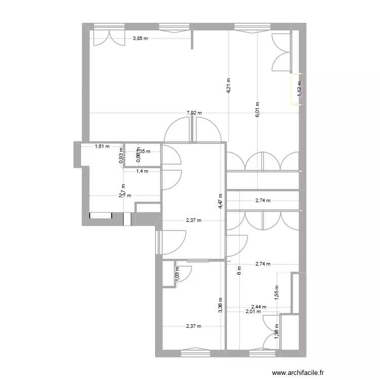 BASE 1. Plan de 4  et 23 m²