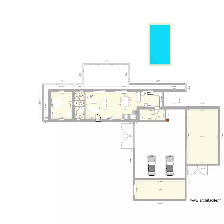 Projet Négrie 3. Plan de 14 et 320 m² Projet Négrie 3. Plan de 14 et 320 m²