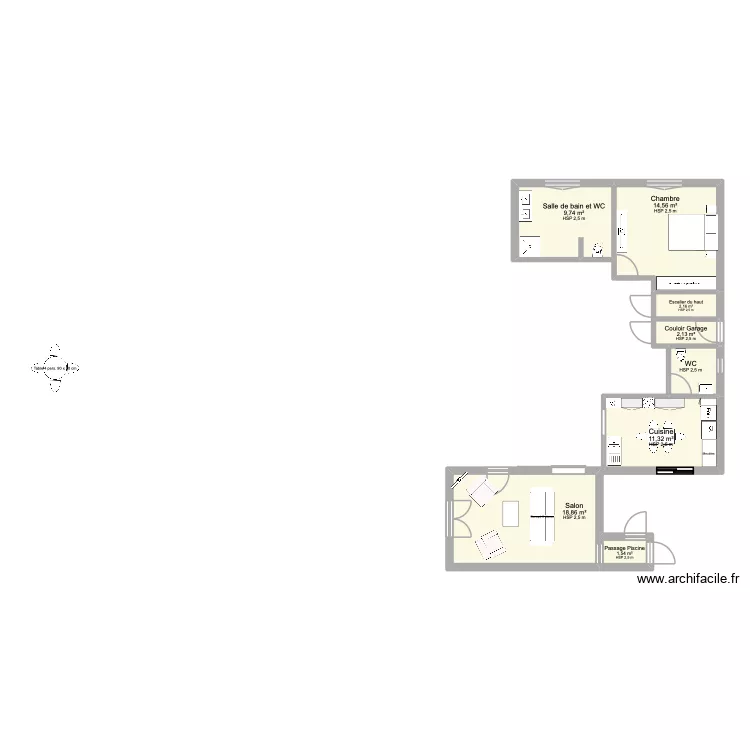 PLAN MAISON ACTUELLE PETIT HAMEAU BIS 11. Plan de 8 pièces et 63 m² PLAN MAISON ACTUELLE PETIT HAMEAU BIS 11. Plan de 8 pièces et 63 m²