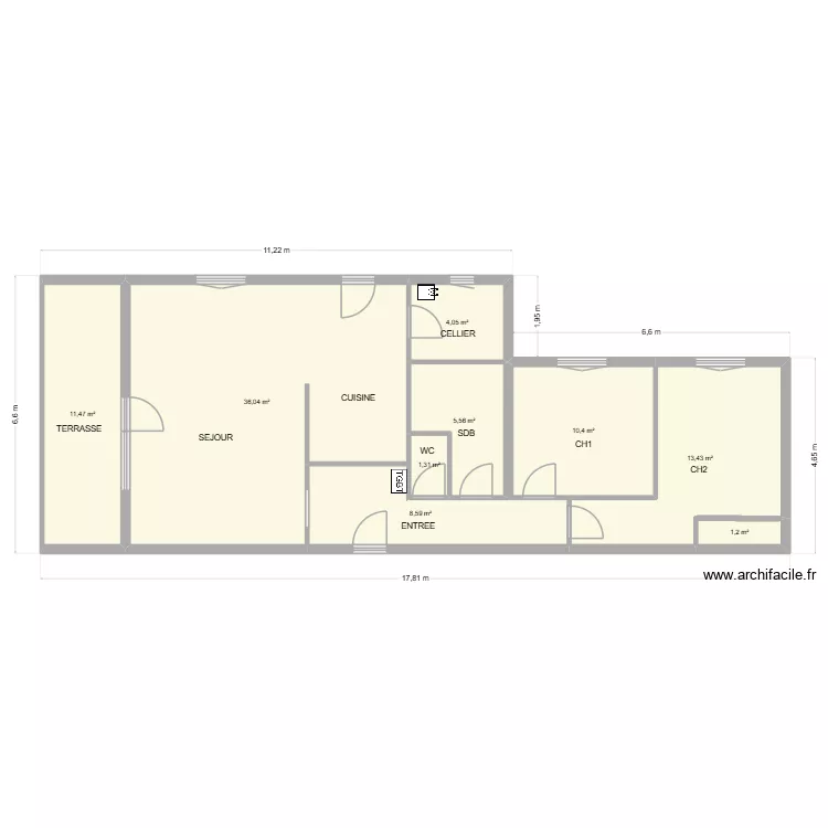 BOURGEOIS OK. Plan de 9  et 92 m²