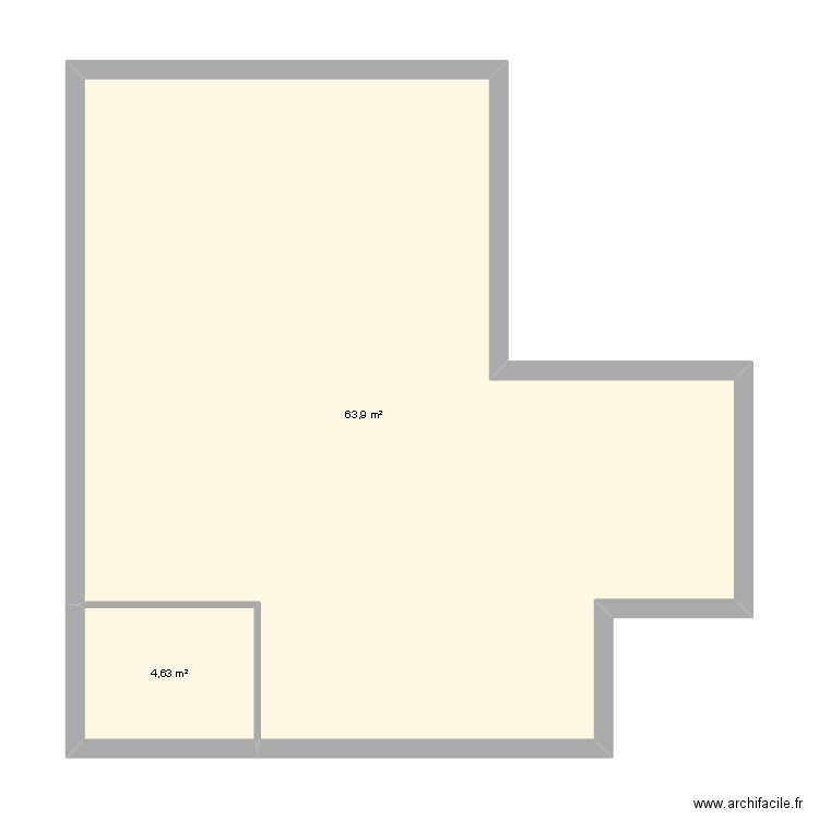 masselin. Plan de 2 pièces et 69 m2