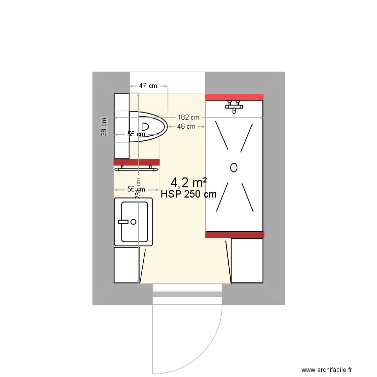 sdb Ghislain et Dominique. Plan de 0 pièce et 0 m2