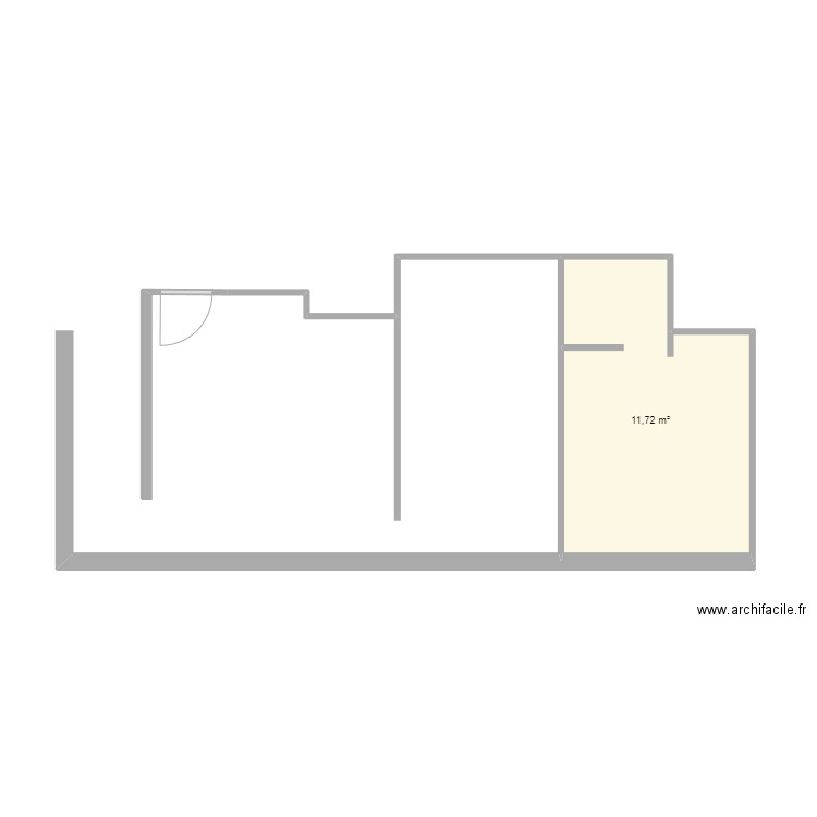 Crime. Plan de 1 pièce et 12 m2
