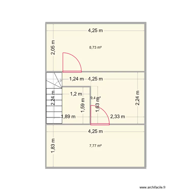 Terrasse. Plan de 3 et 26 m² Terrasse. Plan de 3 et 26 m²