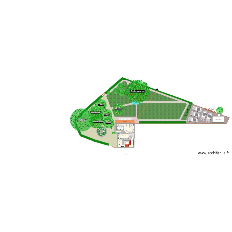 rdc laurion dec. Plan de 4 pièces et 71 m2