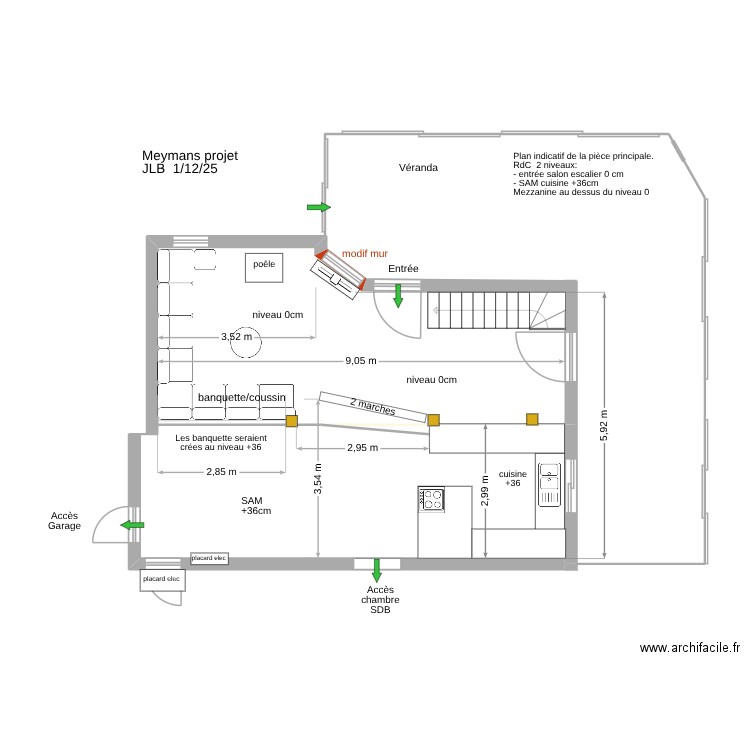 Meymans séjour projet. Plan de 0 pièce et 0 m2