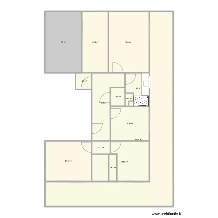 Mélice 2. Plan de 14 et 163 m² Mélice 2. Plan de 14 et 163 m²