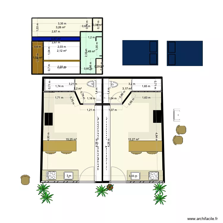 aqueduc principe 4. Plan de 12 pièces et 49 m²
