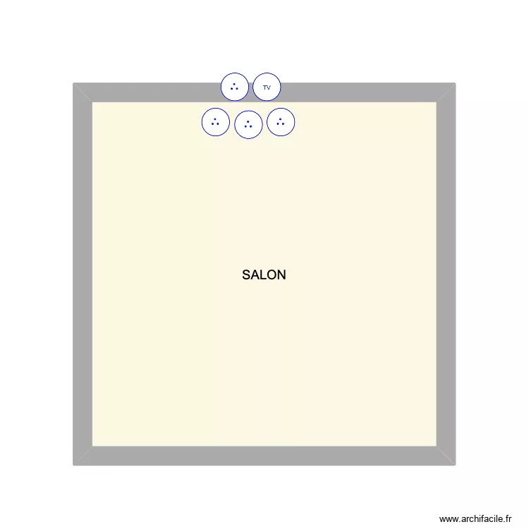 SALON MANON. Plan de 