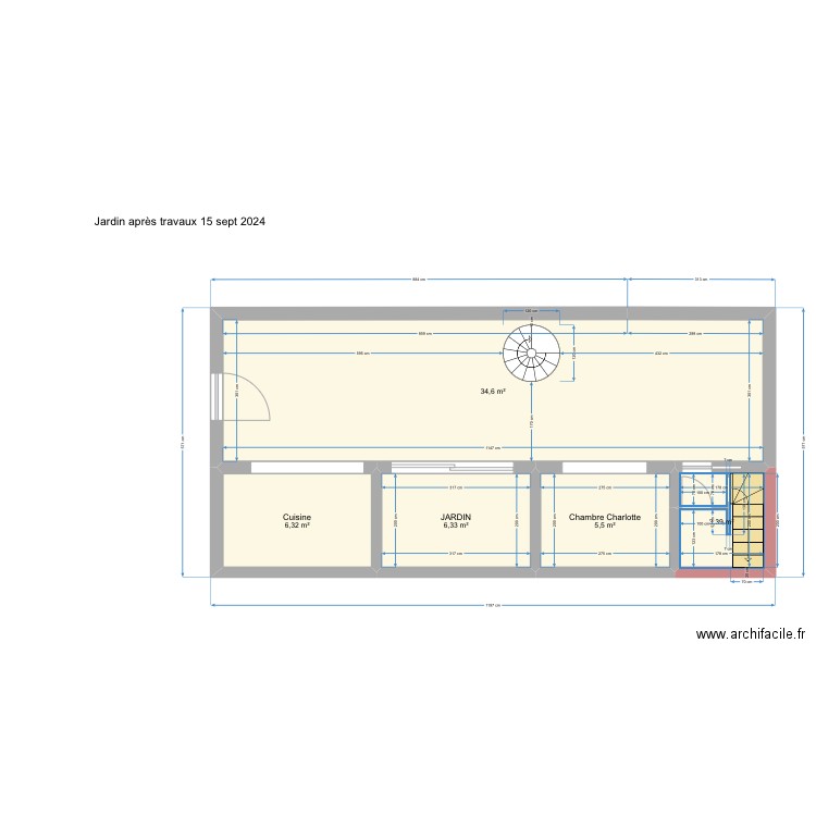 Cube chambre filles SANS MEUBLES. Plan de 0 pièce et 0 m2
