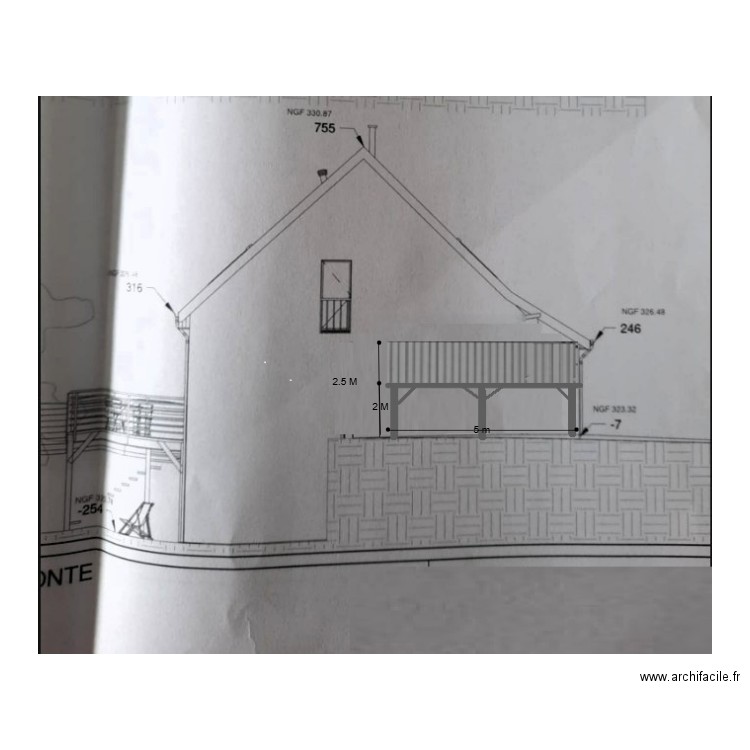 Plan-Façade-DPC4. Plan de 0 pièce et 0 m2