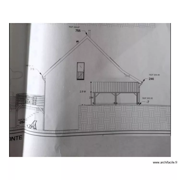 Plan-Fa&ccedil;ade-DPC4. Plan de 