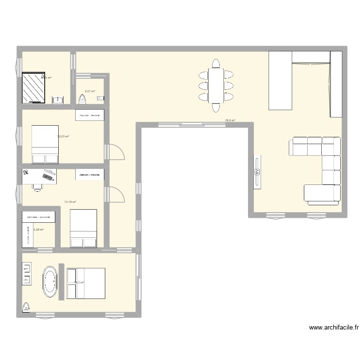 MAISON V1. Plan de 0 pièce et 0 m2