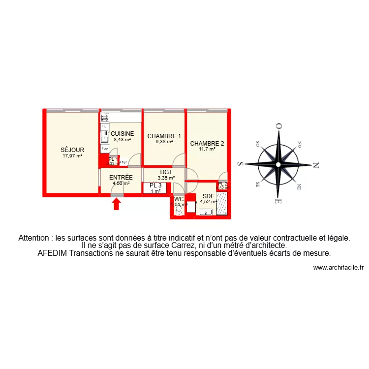 BI 34486. Plan de 16  et 82 m²