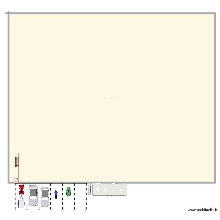 futur maison. Plan de 1 pièce et 1277 m2