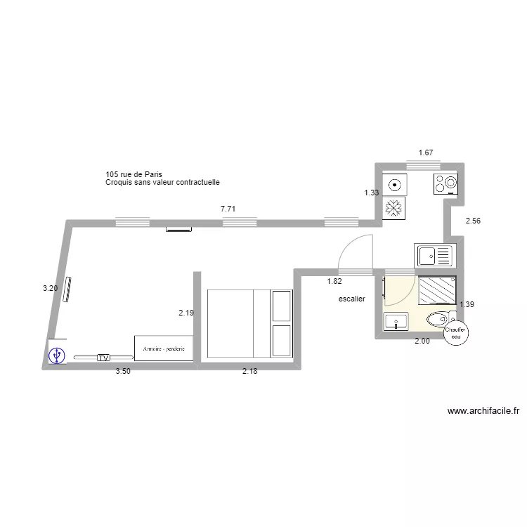 105 Paris. Plan de 