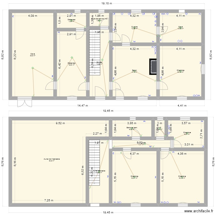 ste foy rdc électricité. Plan de 17 pièces et 280 m2