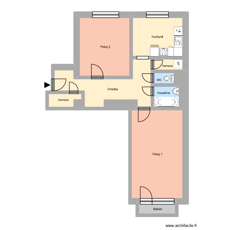 Hlavn&iacute; tř&iacute;da 838, byt 13. Plan de 0 pièce et 0 m2