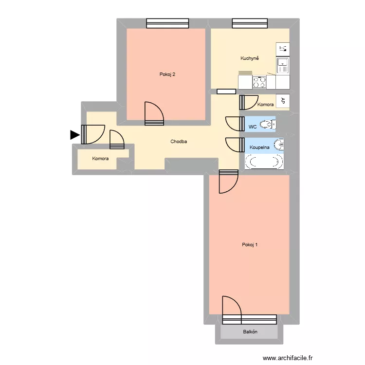 Hlavní třída 838, byt 13. Plan de 17 et 186 m² Hlavní třída 838, byt 13. Plan de 17 et 186 m²