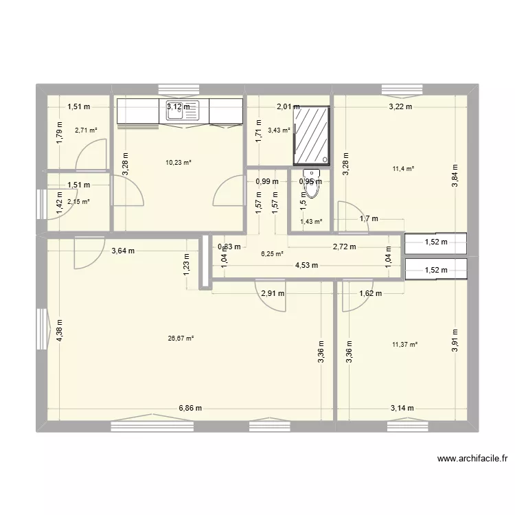willy reno. Plan de 9 Pièces et 76 m² willy reno. Plan de 9 Pièces et 76 m²
