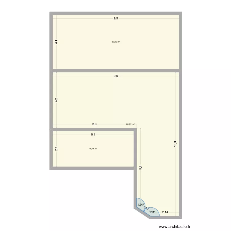 Plan &agrave; l\'&eacute;chelle 66. Plan de 5  et 216 m²