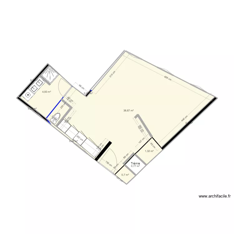 Appt 3 cote test amenag 45. Plan de Appt 3 cote test amenag 45. Plan de