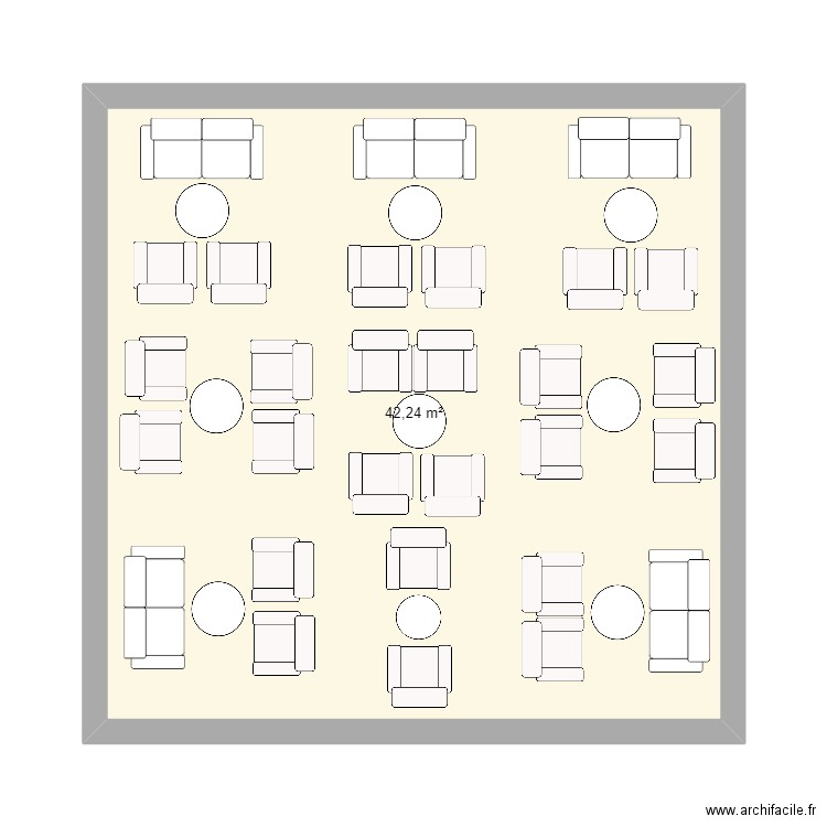 CASINO NAMUR. Plan de 1 pièce et 42 m2