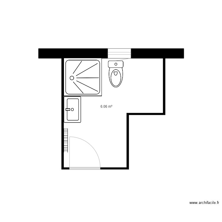 Michel_Marius pjt. Plan de 1 pièce et 6 m2