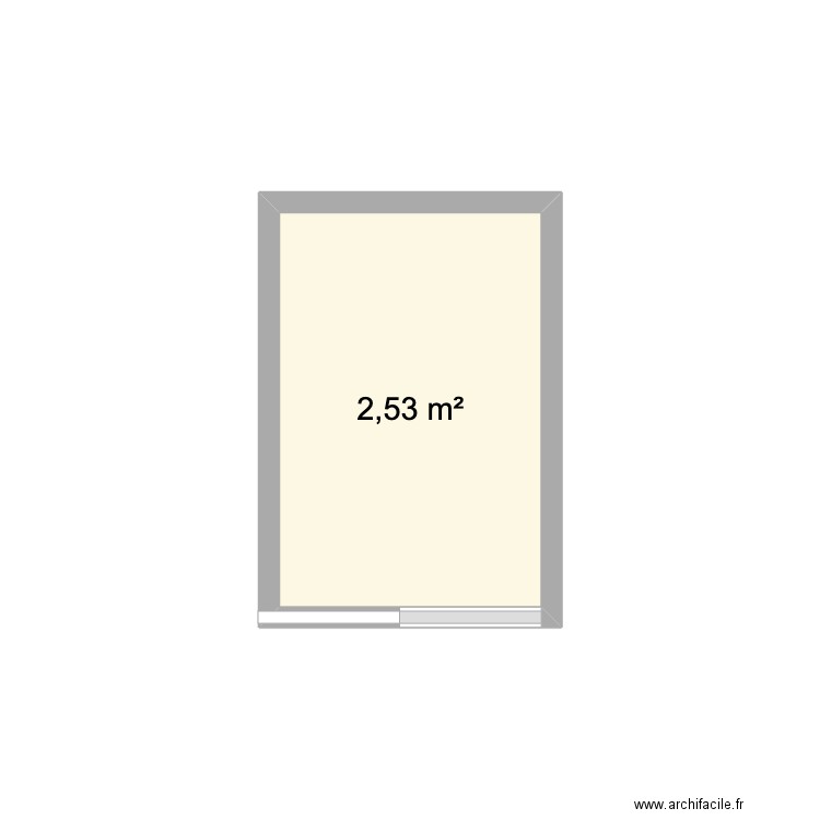 SDB SEQUOIA. Plan de 1 pièce et 3 m2