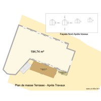 Plan de façade Nord Terrasse Avant travaux