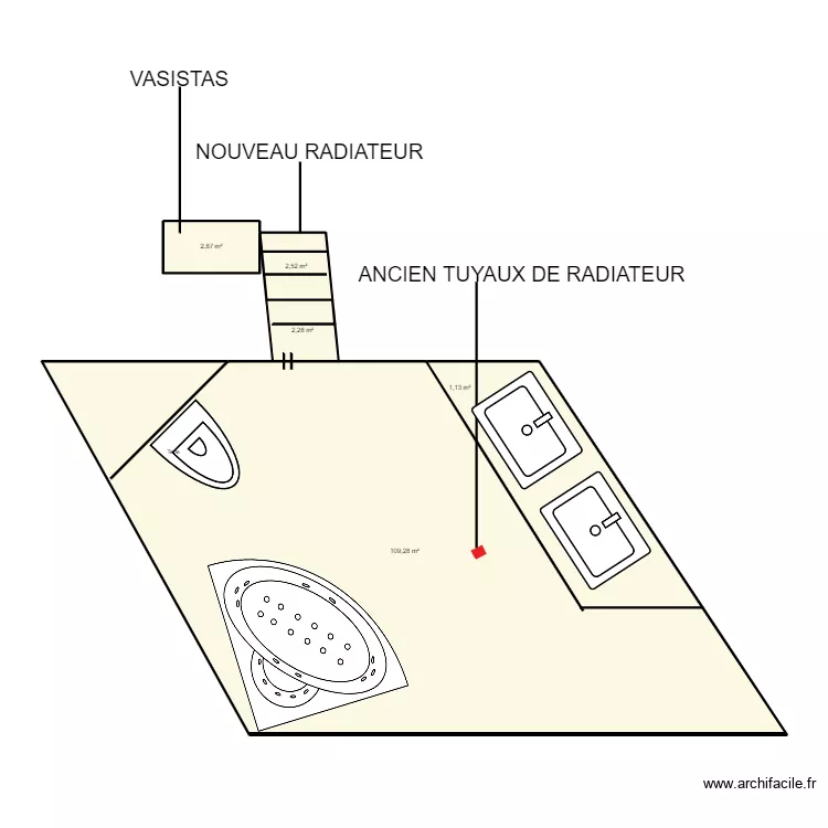 SDB CHENNEVIERES. Plan de 