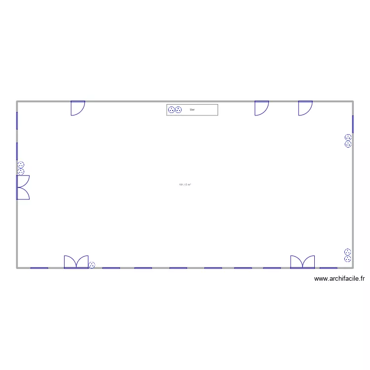 Salle de Fiennes echelle. Plan de 