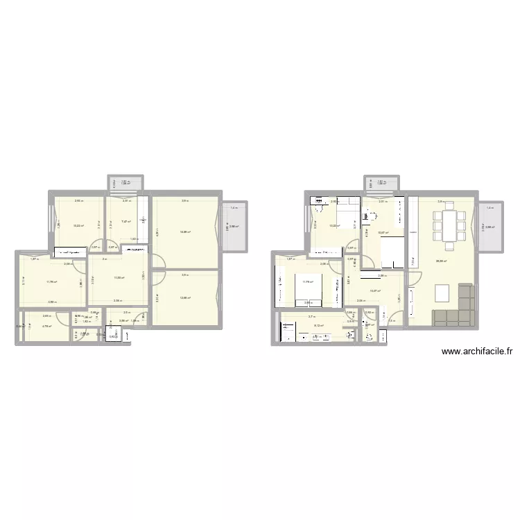 Sale. Plan de 25  et 176 m²