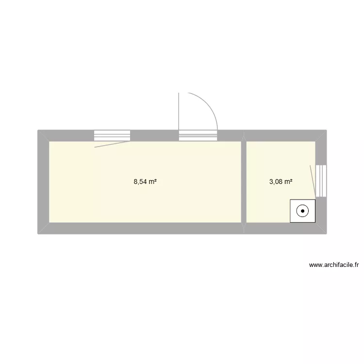 maison. Plan de 2 et 12 m² maison. Plan de 2 et 12 m²