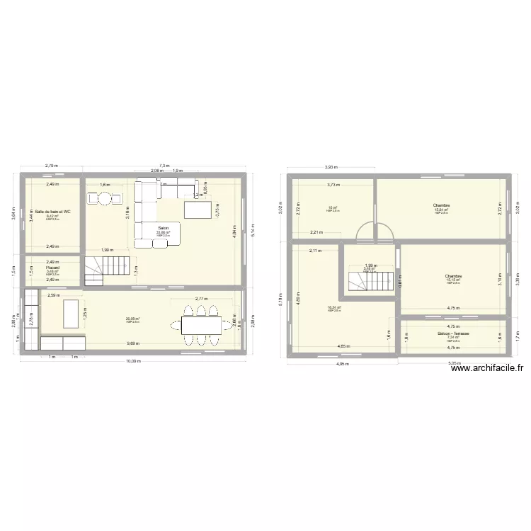 Daniel's home desing 02. Plan de 10  et 142 m²