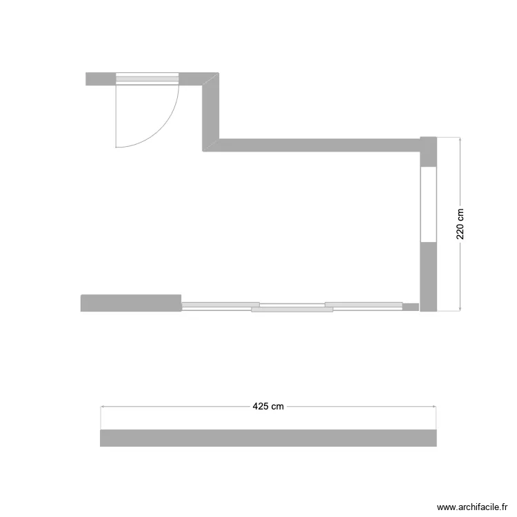 B) plan hall actuel + projet extension dessus. Plan de 