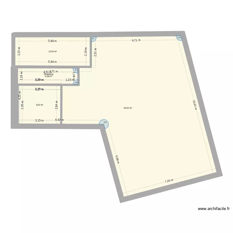 bungalow à 150 degrés. Plan de 4 pièces et 135 m² bungalow à 150 degrés. Plan de 4 pièces et 135 m²