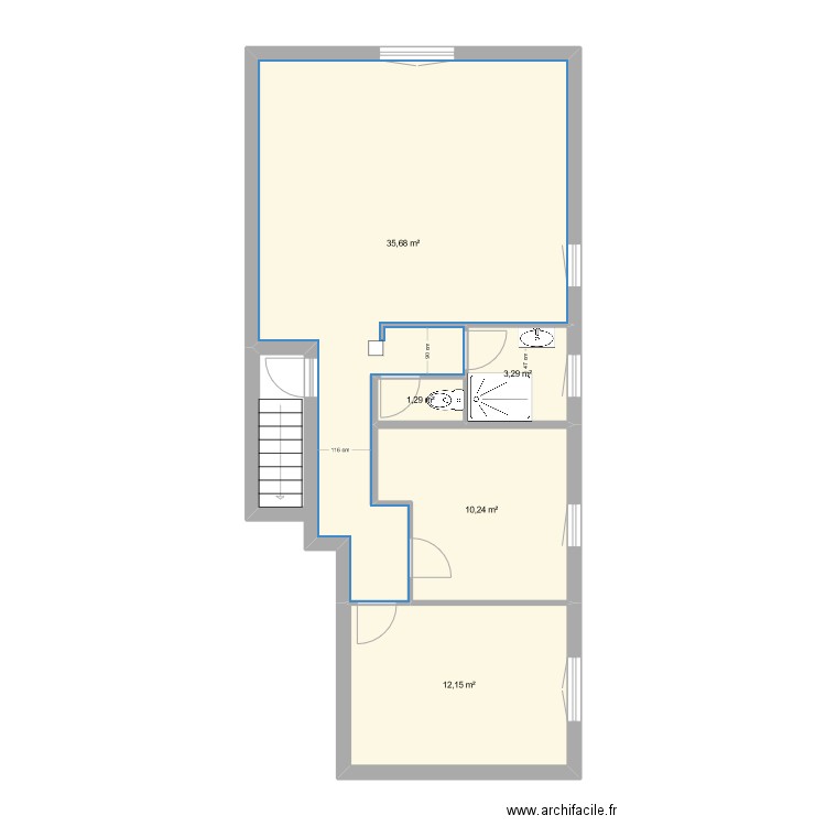 Appartement Le Muy futur 3. Plan de 5 pièces et 63 m2