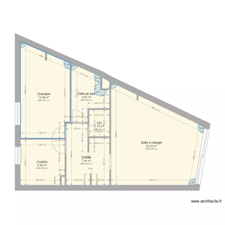 FONCIA JAMOT B11. Plan de 8  et 57 m²