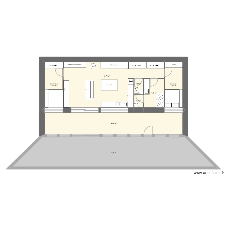 maison. Plan de 8 pièces et 175 m2