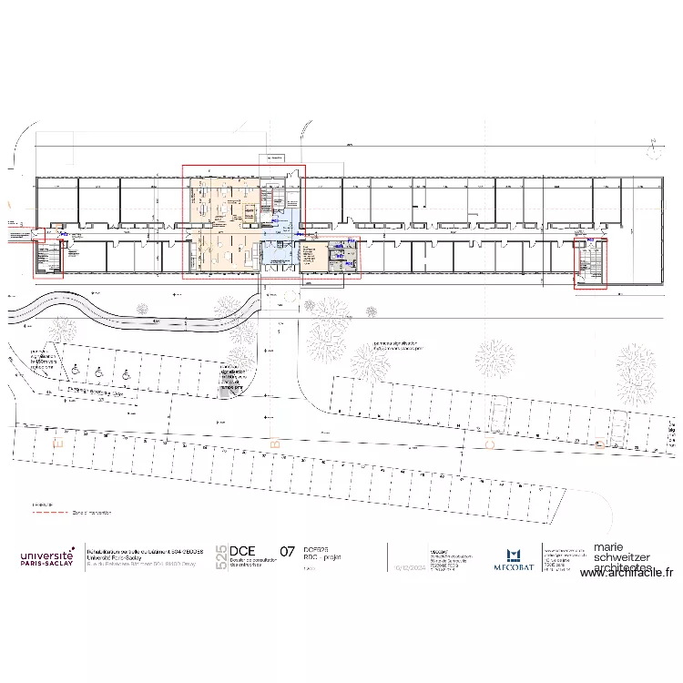 Plan rep&eacute;rage porte RDC. Plan de 