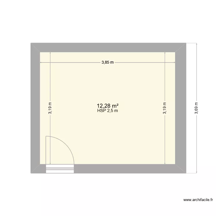 Chambre Pat. Plan de 1 et 12 m² Chambre Pat. Plan de 1 et 12 m²