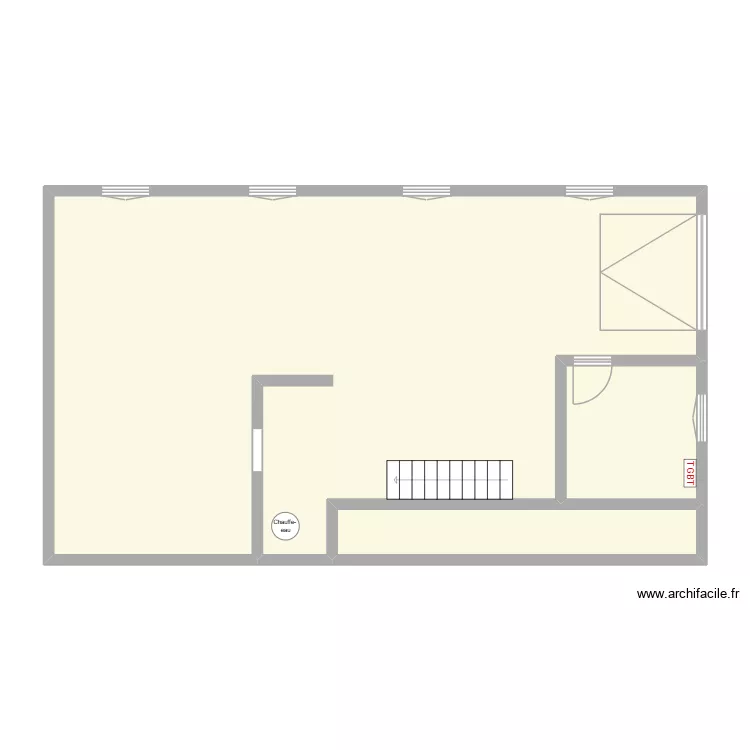 Heurtin Sous sol. Plan de 3  et 95 m²