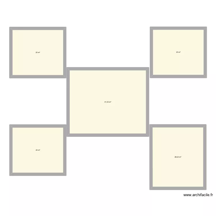 plan. Plan de 5 pièces et 128 m²