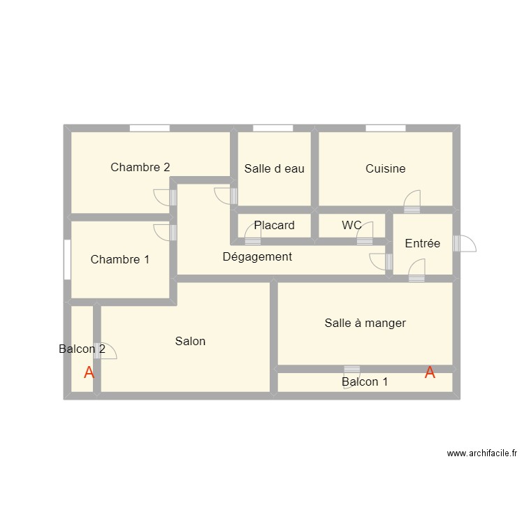 2304 DELGADO. Plan de 12 pièces et 19 m2