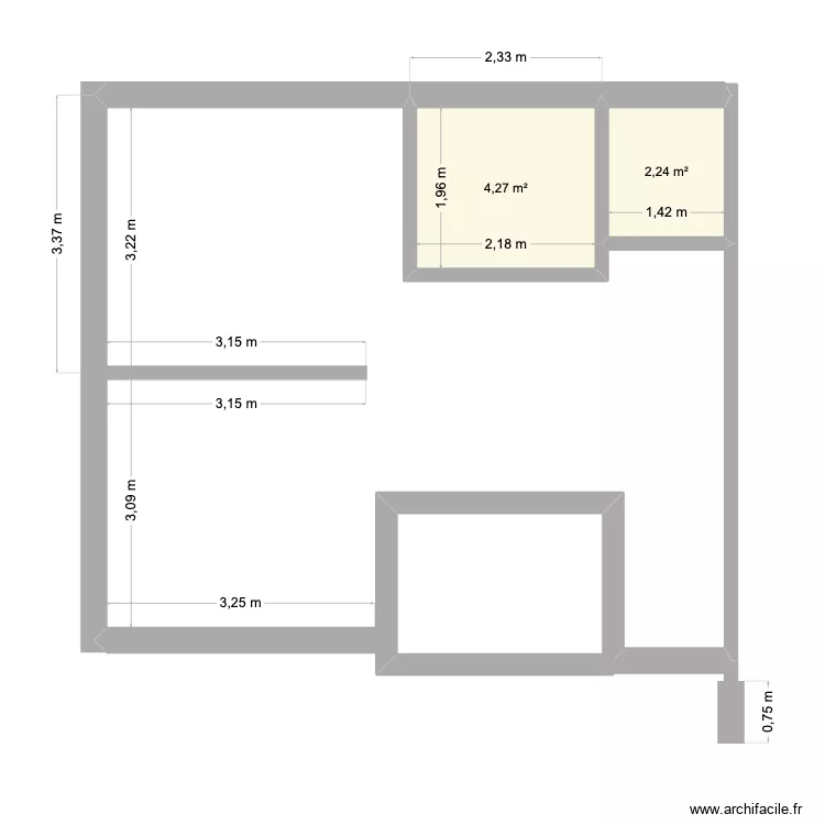 Jomouton_PLan 2. Plan de 2  et 7 m²