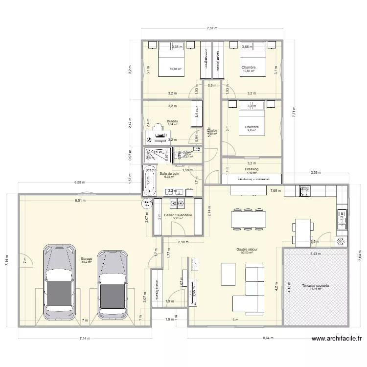 Maison v3. Plan de 