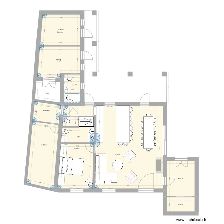 Plan maison BEX ile de ré. Plan de 8 pièces et 132 m2